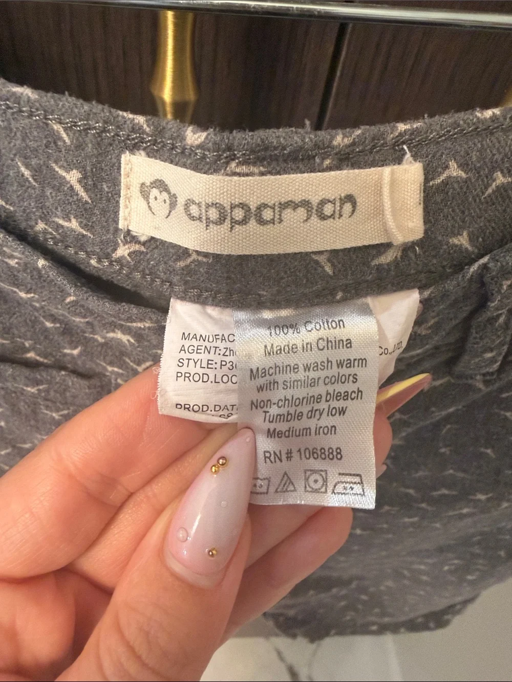 Appaman Gray Shorts with White Bird Print